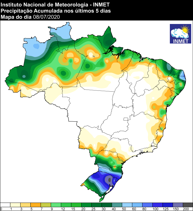 Últimos cinco dias - Inmet - 0907