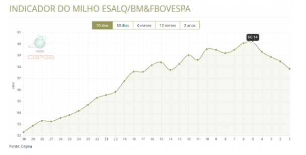 indicador milho cepea