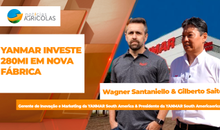 Wagner Santaniello, gerente de Inovação e Marketing da YANMAR South America. E Gilberto Saito, presidente da YANMAR South America
