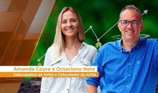 Octaciano Neto e  Amanda Coura - Cofundador da AVRA  e Cofundadora da AVRA