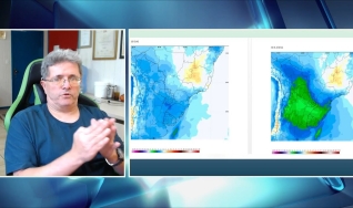 Previsão do tempo com queda das temperaturas e geadas no Cone Sul