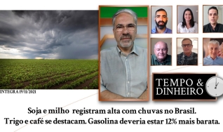 Soja e milho registram alta com chuvas no Brasil. Gasolina deveria estar 12% mais barata.