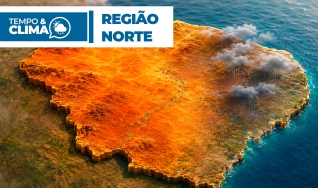 Previsão do temp para a região Norte - 03-07-2026