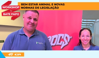 Alessio Carlos Boff, gerente de produção da Agropecuária Ponte Nova e Ana Carolina Silva, veterinária da Agropecuária Ponte Nova
