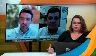 Vinícius Trombin e Renato Bassanezi - Coord. da PES do Fundecitrus e Pesq. Científico do Fundecitrus