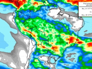 Precipitação 10 dias 02/10/2020