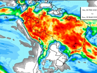 Precipitação 10 dias 21/02/2020