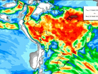 Precipitação 10 dias 09/03/2020