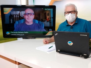 Pinheiro Pedro e João Batista Olivi, de máscara - 16:9