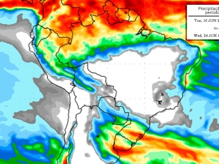 Precipitação 10 dias 08/06/2020