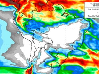 Precipitação 10 dias 22/06/2020