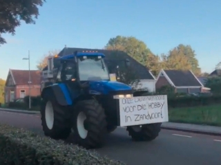 Manifestação de produtores na Holanda