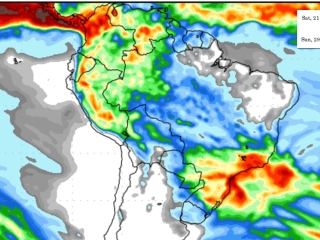 Precipitação 10 dias - Outlook - América do Sul - 13/09/2019 - 16:9