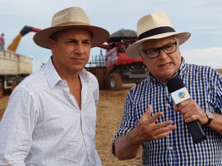 Romeu Ciochetta e JB - Colheita primeiro talhão Grupo Morena - 14/01/19