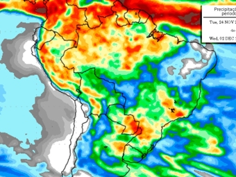 Precipitação 10 dias 16/11