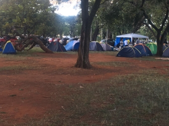 Produtores rurais acampados em Brasília