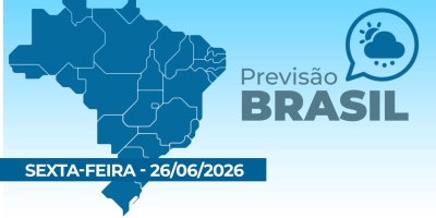Veja a previsão do tempo nesta sexta-feira em  todo o Brasil.