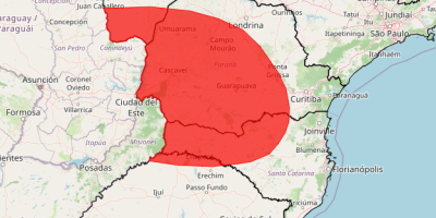 Inmet emite alerta vermelho de grande perigo para tempestade para municípios do Rio Grande do Sul, Santa Catarina, Paraná e Mato Grosso do Sul
