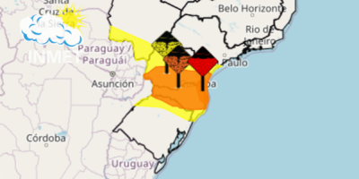 Sul e pontos de São Paulo e Mato Grosso do Sul têm alerta de tempestade neste fim de semana