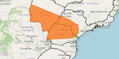 Final de semana tem alerta de perigo para tempestade sobre São Paulo, Paraná e Mato Grosso do Sul