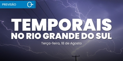 Temporais severos voltam ao RS e calor extremo persiste no interior | Previsão do tempo 18/08/2026