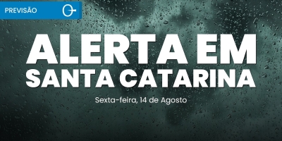 Chuva forte coloca SC em alerta nesta sexta-feira | Previsão do Tempo 14/08/2026
