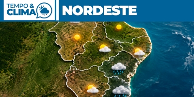 Previsão do tempo para a região Nordeste 10-07-2026