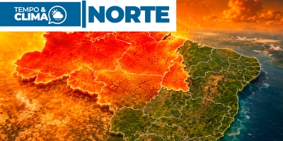 Previsão do tempo para a região Norte do país - 07-07-2026