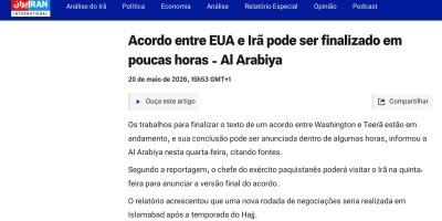 Royal Rural: "Versão final do acordo EUAxIrã foi alcançada com a mediação do Paquistão e deve ser anunciada nas próximas horas", diz a mídia iraniana