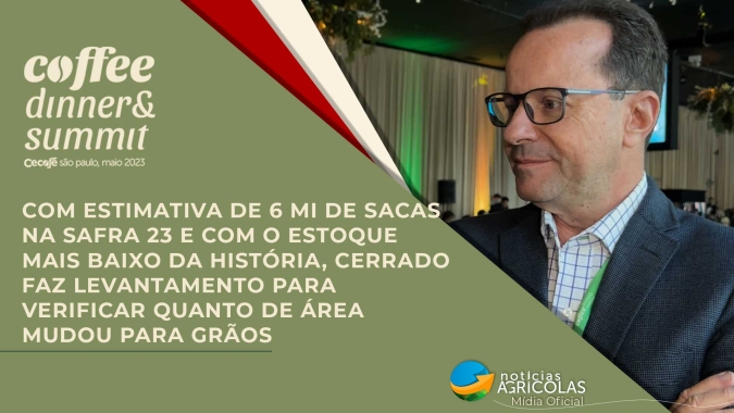 Com estimativa de 6 mi de sacas na safra 23 e com o estoque mais baixo da história, Cerrado faz levantamento para verificar quanto de área mudou para grãos