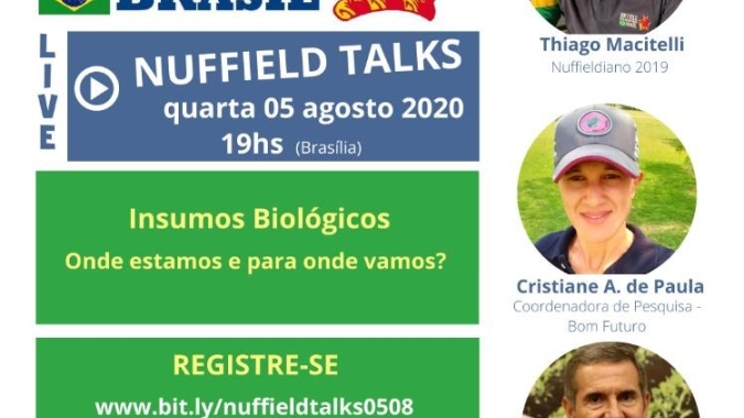 Insumos biológico é tema de webinar promovido pela Nuffield Brasil