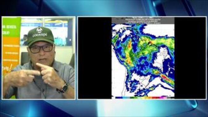 Previsão de chuvas intensas em boa parte do País . Oeste do Rio Grande do Sul pede água
