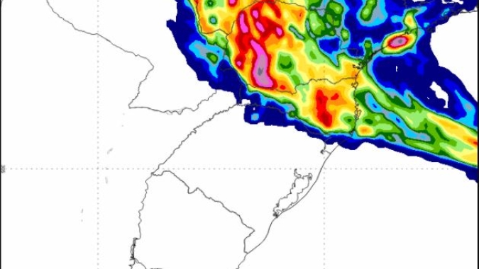 Semana começa com previsão de muita chuva para o Paraná e Santa Catarina nos próximos dias