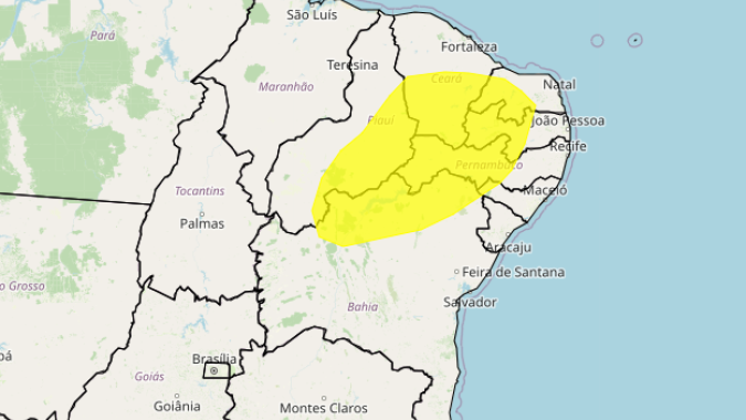 Estados do Nordeste permanecem com condição de baixa umidade
