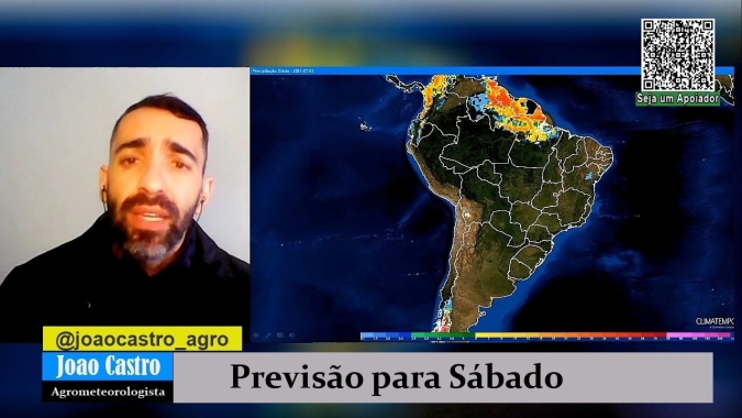 CHUVAS se espalham pelo Atlântico, e não passam do sul do Paraná. Nova onda de frio para o dia 21/08