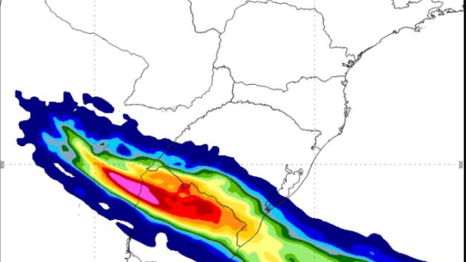 Clima: Nova frente fria avança levando condição de chuvas para o Rio Grande do Sul