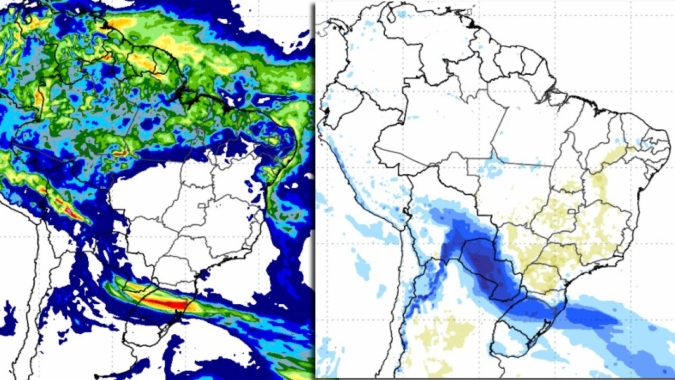 RS segue em alerta para chuvas intensas nesta 4ª feira; massa de ar frio vem logo atrás e derruba temperaturas