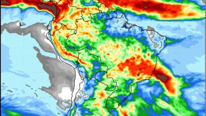 Corredor de umidade deixa Brasil Central em estado de alerta para tempestades nesta 5ª feira