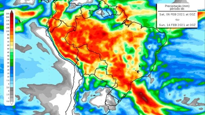 Inmet alerta para continuidade das chuvas no PR nos próximos 15 dias; estiagem em MG e BA também se mantém