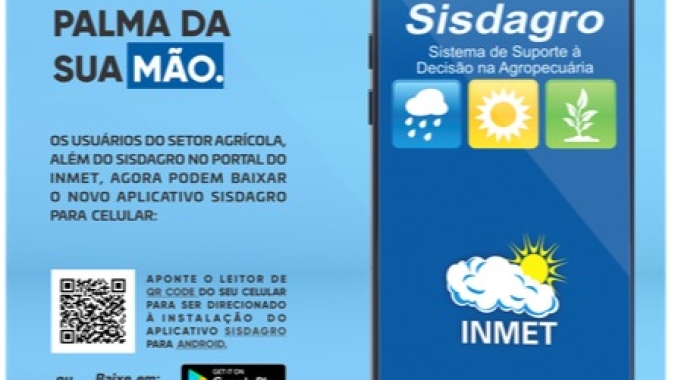 Inmet lança aplicativo com informações meteorológicas para o setor agrícola