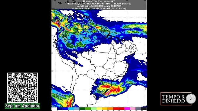 Bloqueio atmosférico vai segurar a nova rodada de chuvas no Sul do País. No Brasil Central tudo seco