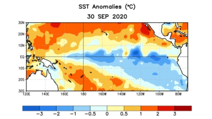 Atualização do NOAA indica La Niña com intensidade de moderada a forte na safra de verão