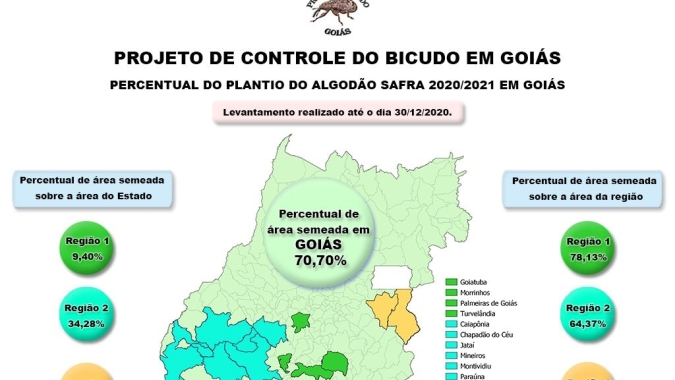 Goiás fecha 2020 com 70,7% de sua área semeada