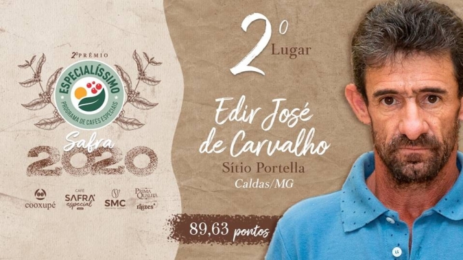 "Quem faz a qualidade do café é Deus, eu só ajudei!..., diz seo Edir, vice-campeão do Especialíssimo/2020