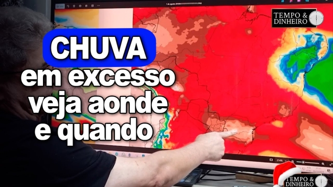 Chuva em excesso para o Sul, entre o PR e SC e com bons volumes em boa parte do País,alerta Coutinho