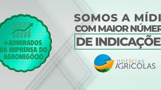 Notícias Agrícolas concorre em duas categorias diferentes e é a mídia com o maior número de indicações para o prêmio "Os +Admirados da Imprensa do Agronegócio"