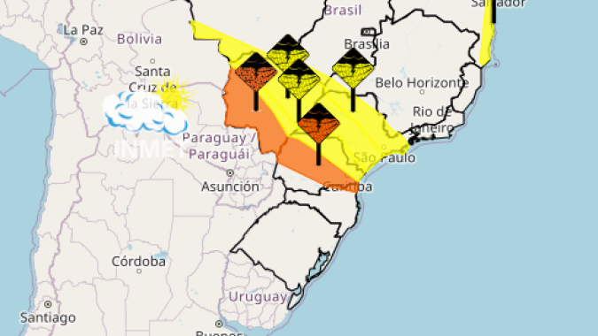 Frente fria avança pelo Sul e chega a Paraná, São Paulo e Mato Grosso do Sul no fim de semana