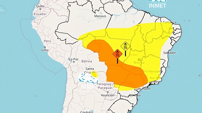 Tempo seco se intensifica sobre o Brasil Central, que deve encerrar julho sem novas chuvas