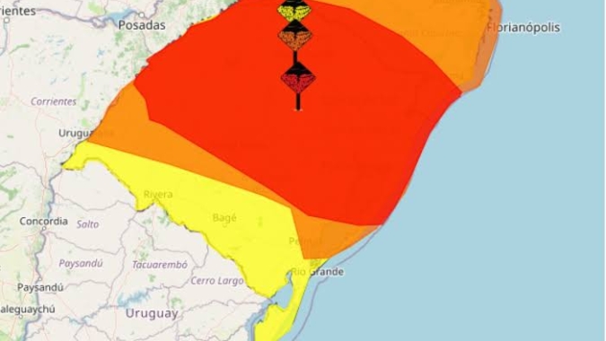 Alerta vermelho: Rio Grande do Sul pode ter chuva intensa e risco de alagamentos