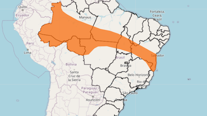 Áreas das regiões Norte e Nordeste e norte de Mato Grosso seguem com alerta de perigo para chuvas intensas